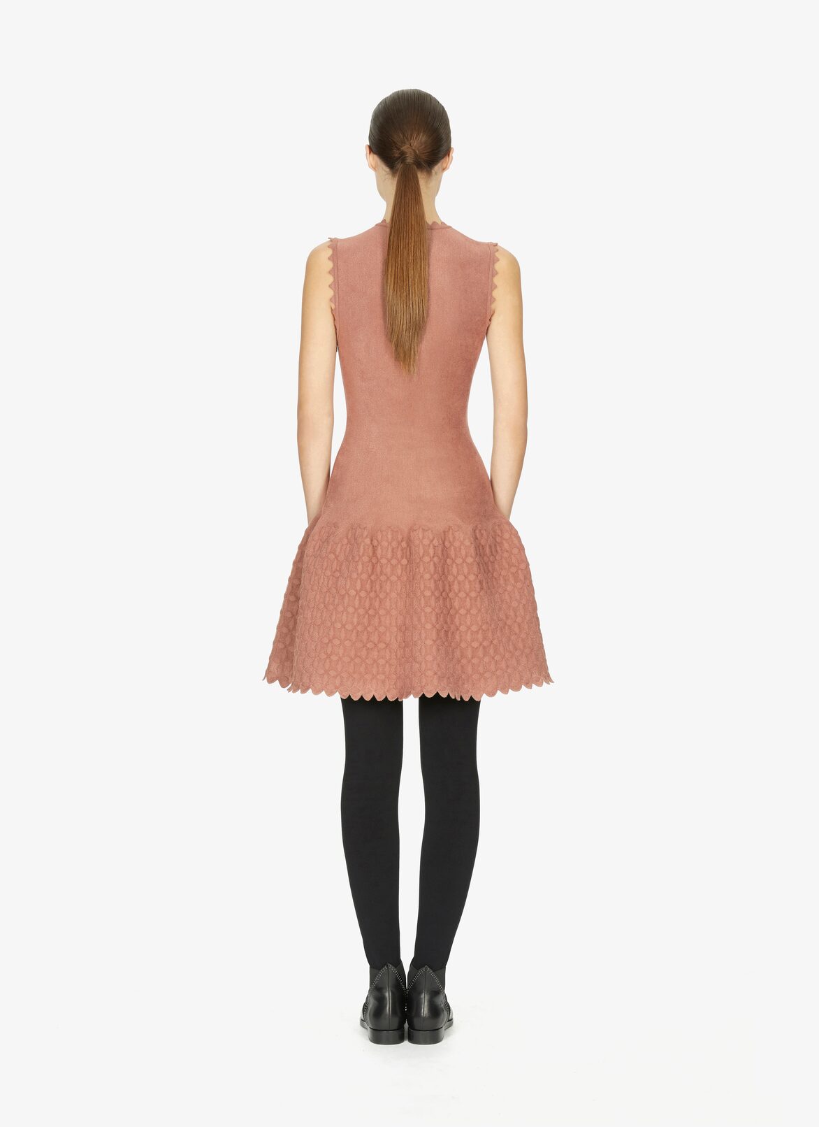 ポリアミドブレンド製 スカラップドレス ALAÏA ベージュ ポリアミドブレンド製 スカラップドレス